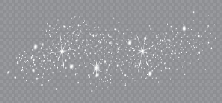 Abstract sparkling shiny texture. Shiny particle effect. sparkling space dust trail from shiny particles on a dark background. snow