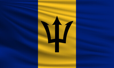 Vector flag of Barbados