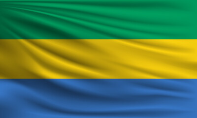 Vector flag of Gabon