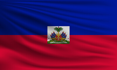 Vector flag of Haiti