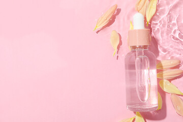 Concept of face and skin care with Hyaluronic acid