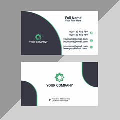 abstract modern black and white business card design