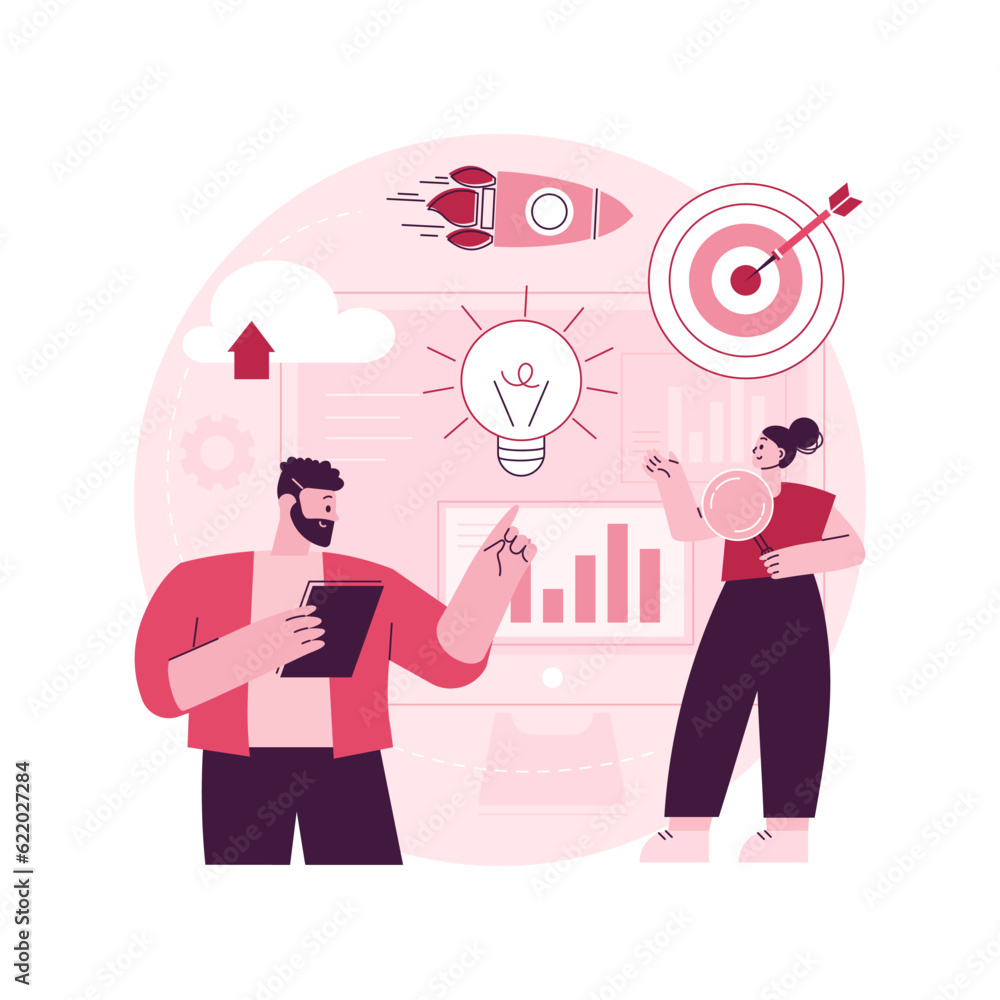Poster data initiative abstract concept vector illustration. open platform, information initiative, metadat