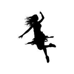 dancing figures silhouette illustration 