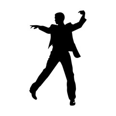 dancing figures silhouette illustration 