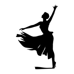 dancing figures silhouette illustration 