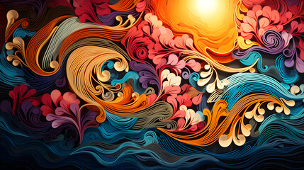 Abstract Vibrant Color Art