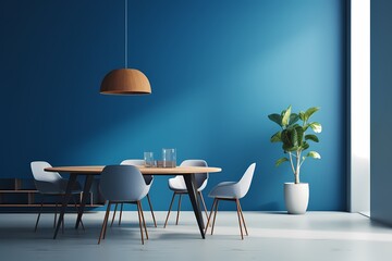 modern dining room with table