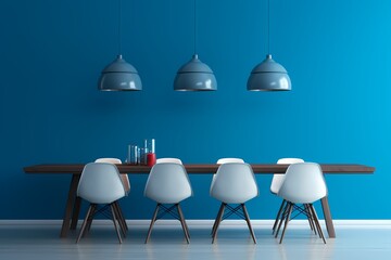 interior of a modern dining room mock-up design