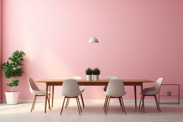 Obraz premium dining room with table and chairs