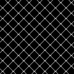 Fototapeta premium Pattern mesh Chain-link. Seamless pattern of mesh fence. Abstract checkered background.