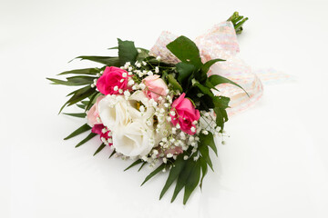 Bouquet of flowers isolated on white background