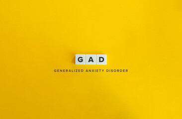 Generalized anxiety disorder (GAD) Banner and Concept Image. - obrazy, fototapety, plakaty
