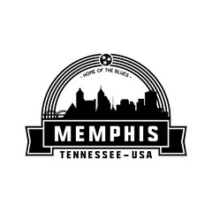 Memphis logo. Memphis, Tennessee design template. Vector and illustration.
