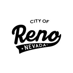 Fototapeta premium City of Reno lettering design. Reno, Nevada typography design. Vector and illustration.
