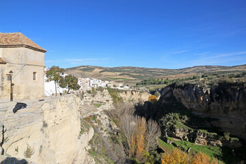 Fototapeta na wymiar Gorge of the River Alhama in Alhama de Granada, Spain