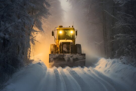 Schnee-Meister im Einsatz: Das Schneer&auml;umfahrzeug im winterlichen Kampf