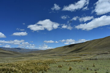landscape with blue sky