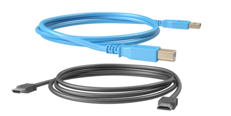 HDMI cables isolated 