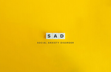 Social anxiety disorder (SAD) Banner and Concept Image.
