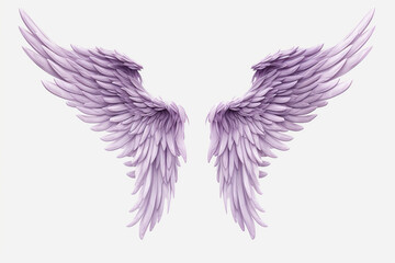 purple angel wings on a white background Generative AI	
