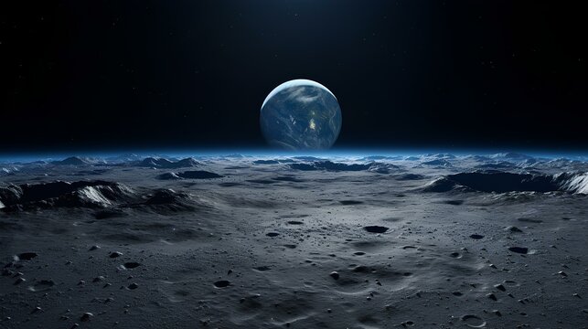 American space exploration, moon landing anniversary. AI generated © SnolledSama