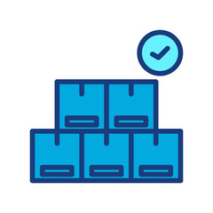 Inventory Control icon. Monochrome simple Business Management icon for templates, web design and infographics