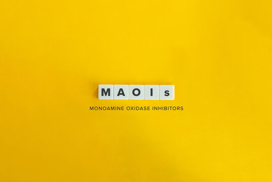 Monoamine oxidase inhibitors (MAOIs) Banner and Concept Image. 