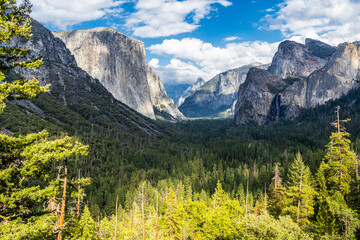 Yosemite valley sunset, National Park, California, USA