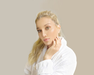Fototapeta premium Shot of a beautiful woman.Middle aged woman portrait, cosmetology concept.