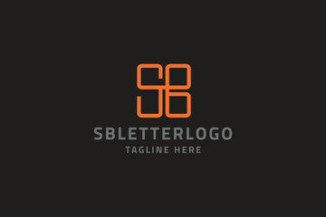Fototapeta premium SB Company Letter S and B Pro Logo Template 