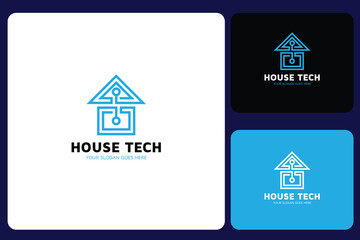 House Tech Logo Design Template