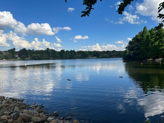 lake and clouds