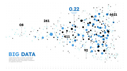 Big data white banner concept