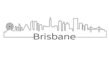 Obraz premium Brisbane city skyline vector