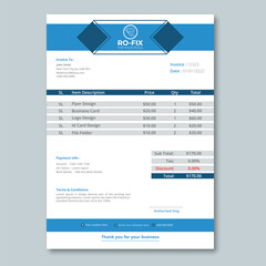 Modern Invoice Design And Template For Your Online Shop
