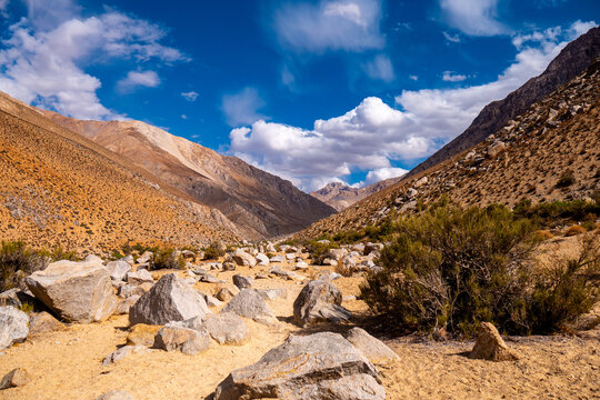 landscape with sky. Cochiguaz,  Valle del Elqui, Chile
