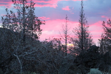 sunset in the mountains