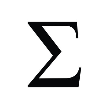 Sigma greek letter icon , Sigma symbol vector illustration