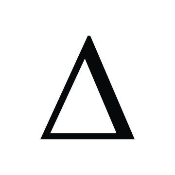 Delta greek letter icon, delta symbol vector illustration