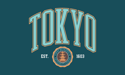 Vector typography in varsity vintage style. 