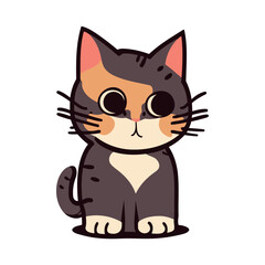 Fototapeta na wymiar A cute cat vector illustration vintage t shirt design
