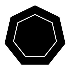 Heptagon Glyph Icon