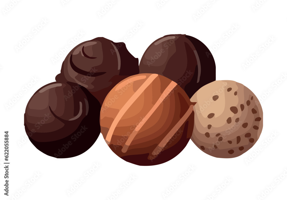 Sticker Organic snack, chocolate ball, gourmet dessert - Stickers
