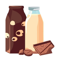 Gourmet chocolate milk bottle