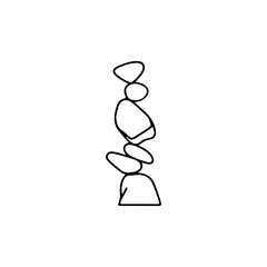 Obraz premium vector illustration of pile of stones