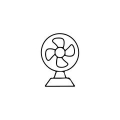 vector illustration doodle fan concept