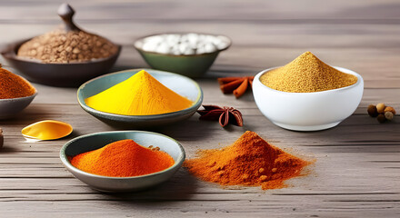 Illustration with the most varied spices
