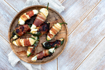 Bacon Wrapped Jalapeno Poppers with Cream Cheese