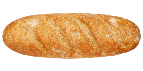 Bread isolated on white background, full depth of field